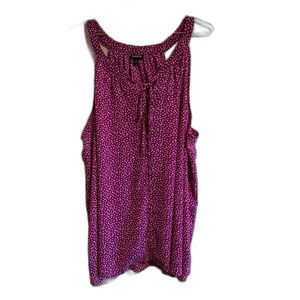 Torrid Polka Dot Sleeveless Women's 3 Purple Button-Down Blouse Top Boho Plus